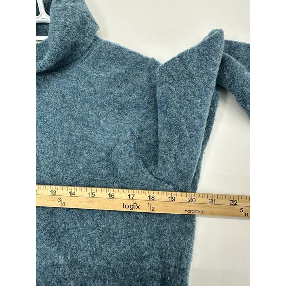 Orvis Womens Sweater Size Medium Blue Wool Blend Turtleneck Pullover - Picture 7 of 10